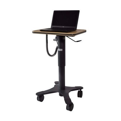 Medical computing cart - RECTANGLE - Lund Industries - for laptop / mobile / height-adjustable
