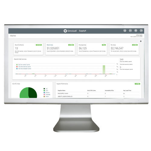 Data management system - SupplyX - OMNICELL - inventory / medical / web-based