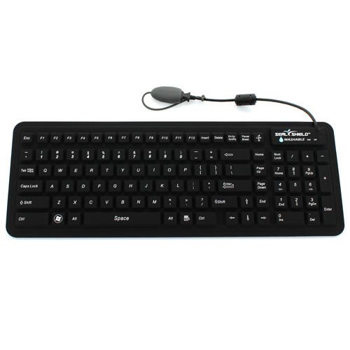 Medical keyboard with numeric keypad - Glow™  - Seal Shield - silicone / disinfectable / waterproof