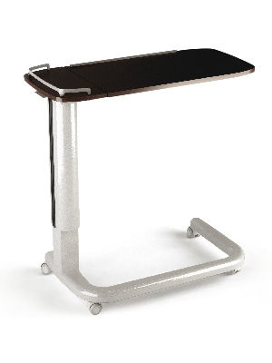 Height-adjustable overbed table - Luna GHTML6DF - AHF - ATELIERS DU HAUT FOREZ - on casters