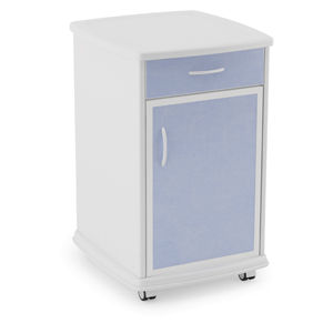 Bedside table on casters - CFRIGO - AHF - ATELIERS DU HAUT FOREZ - with refrigerator compartment