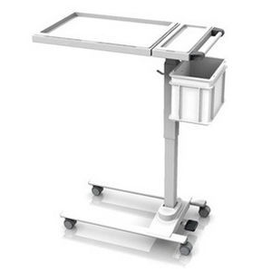 Overbed table on casters - Hiflex5  - Bionic Medizintechnik - height-adjustable / tilting