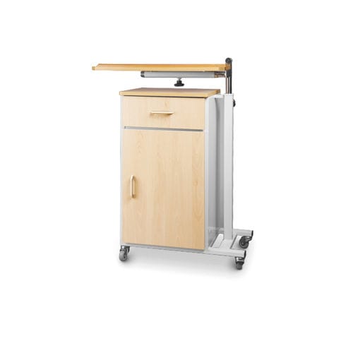 Bedside table on casters - 10.ME.1820 - JMS Healthcare Furniture - with wardrobe / with drawers / with integrated over-bed table
