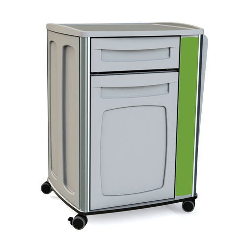 Bedside table on casters - 10.ME.1821 - JMS Healthcare Furniture - with drawers
