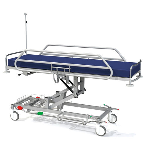 Transport stretcher trolley - 10.MA.1790 - JMS Healthcare Furniture - emergency / hydraulic / height-adjustable