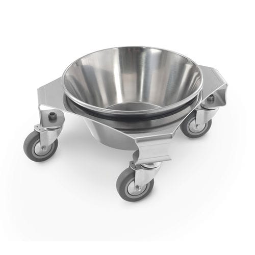 Trolley-mounted surgical basin stand - 10.AD.1456 - JMS Healthcare Furniture - stainless steel