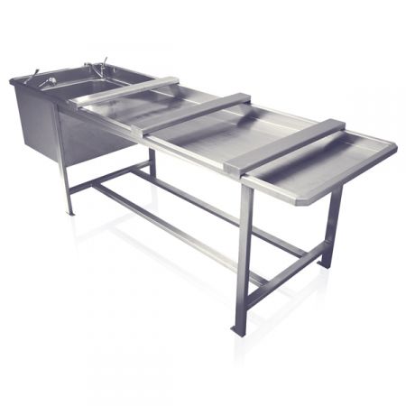 Work table - AUTOPS1 - Elcya - autopsy / mortuary washing / with sink