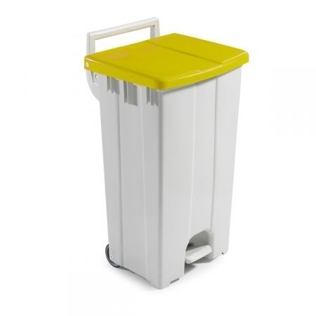 Plastic waste bin - BACDECH - Elcya - on casters / foot-operated