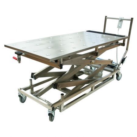 Presentation mortuary trolley - ELEV4BIL - Elcya - for caskets