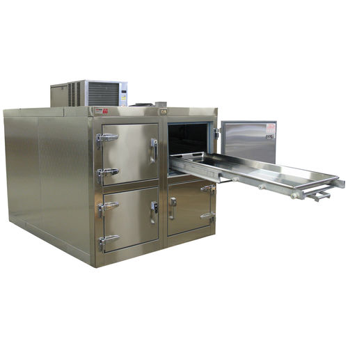 Mortuary stretcher refrigerated mortuary cabinet - 1036-R106 - Mortech Manufacturing - 4-body / front-loading