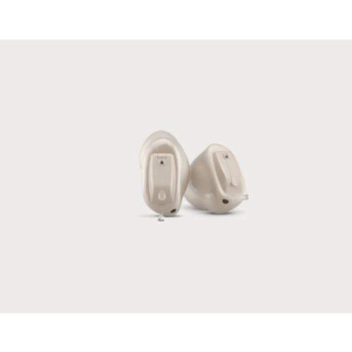 CIC hearing aid - Widex - wireless / brown / beige
