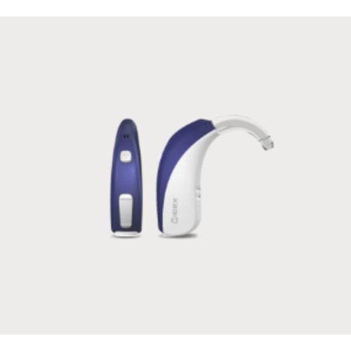 BTE hearing aid - Evoke 13 D - Widex - remote-controlled / wireless / blue