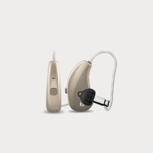 RIC hearing aid - sRIC R D - Widex - remote-controlled / black / gray