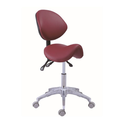 Dental stool - GD-DTS10 - Foshan Gladent Medical Instrument Co.,Ltd - height-adjustable / with backrest / on casters