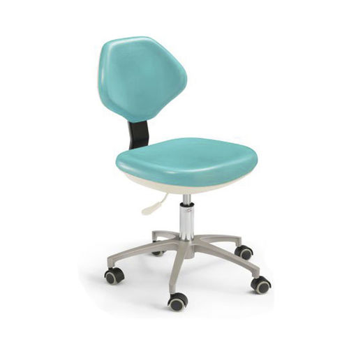 Dental stool - GD-DTS06 - Foshan Gladent Medical Instrument Co.,Ltd - height-adjustable / with backrest / on casters