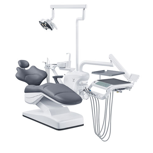 Dental unit with electric chair - GD-800  - Foshan Gladent Medical Instrument Co.,Ltd - with adjustable headrest / with monitor / with hygiene system