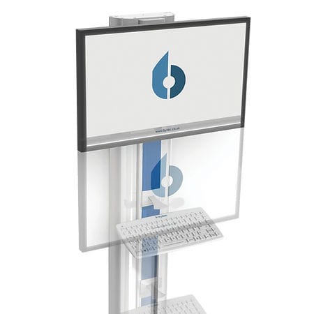 Tilting support arm - AIROS ™ - Bytec Healthcare - height-adjustable / for monitors / medical