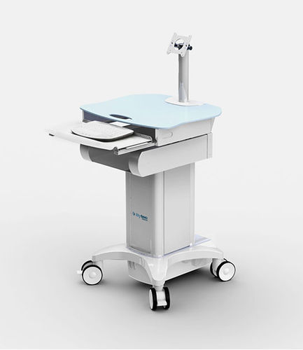 Computer cart with drawer - Smart-Cart - Bytec Healthcare - height-adjustable / battery-powered