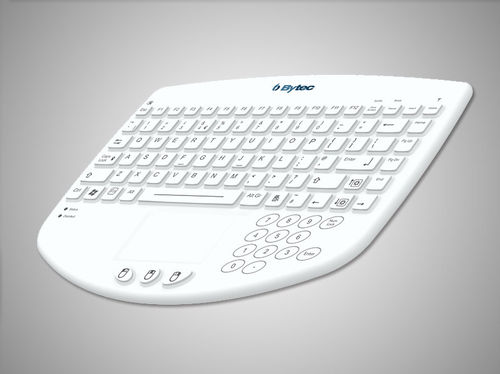 Medical keyboard with touchpad - Medi-Key MK3 - Bytec Healthcare - silicone rubber / disinfectable / washable