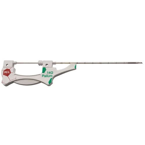 Soft tissue biopsy needle - Palium® - M.D.L. - echogenic / automatic / reusable