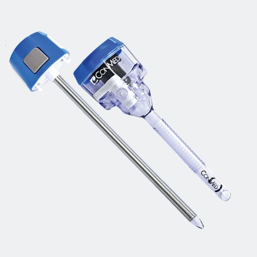 Laparoscopic trocar - BluView™ - ConMed - with insufflation tap / with sleeve / single use