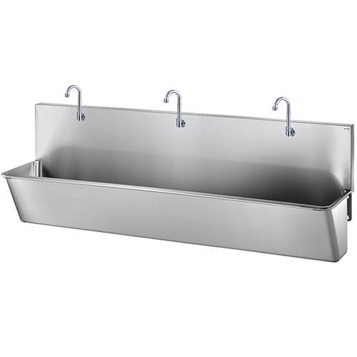 3-bay surgical sink - MP’UNO-SS - MEDICAL PROCESS - stainless steel / polyester