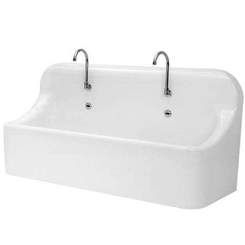 2-bay surgical sink - MP' DUO® - MEDICAL PROCESS - polyester / knee-operated / electronically-operated