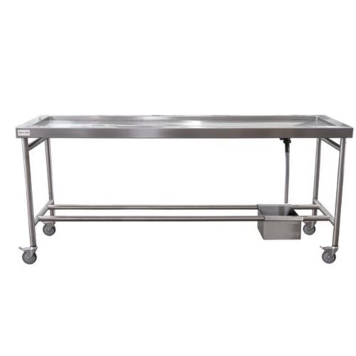 Dissection table - DITABLE-M - Hiplaas - mobile / stainless steel