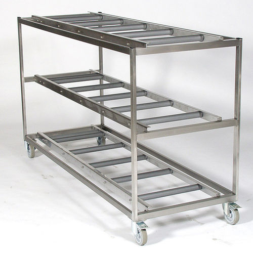 5-shelf shelving unit - T-MSD-05 - Thalheimer Kuehlung - mortuary / mobile / stainless steel