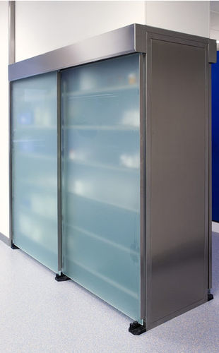 Laboratory material cabinet - NPS-1600-FM - Thalheimer Kuehlung - with shelf / fixed / stainless steel