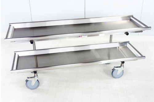 2-shelf shelving unit - MC Series - Spire Integrated Solutions - mortuary / open-structure / mobile