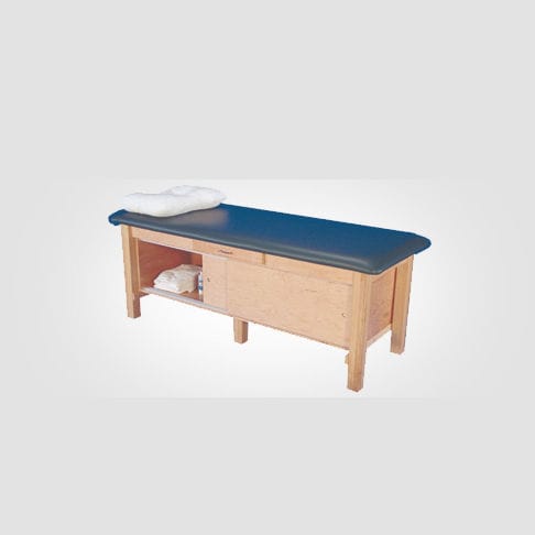 Physiotherapy treatment table - AM-612 - Armedica - manual / fixed-height / with storage unit
