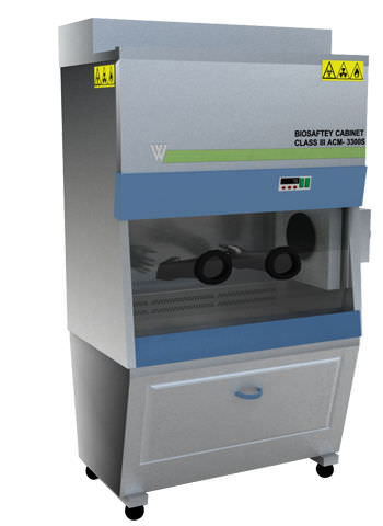Class III microbiological safety cabinet - ACM-3300S - Acmas Technologies - for the pharmaceutical industry / floor-standing / with HEPA filter