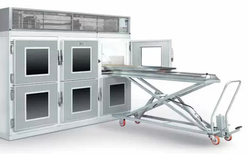 Mortuary stretcher refrigerated mortuary cabinet - PM TN - Angelantoni Life Science - 6-body / front-loading / 6-door