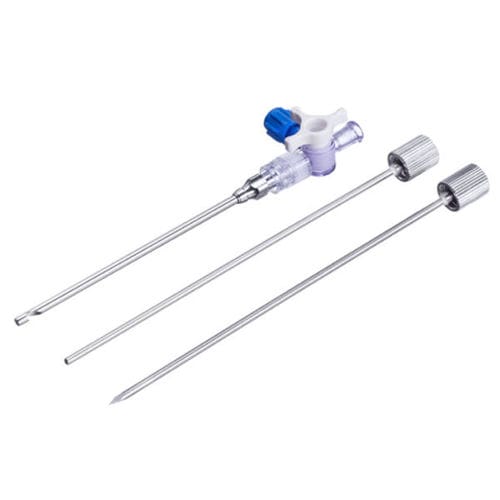 Laparoscopic trocar - BOUTIN - Novatech - single use / with sleeve / with insufflation tap