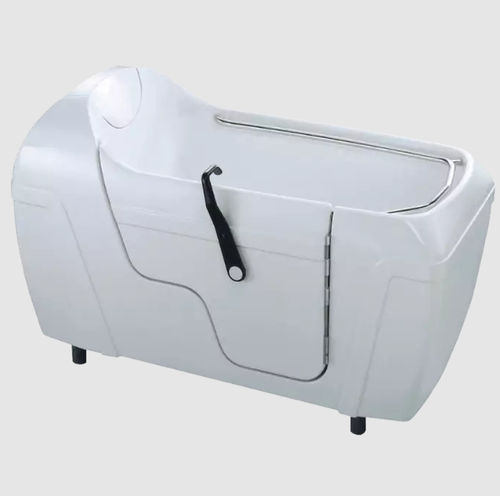 Manual medical bathtub - CALECHE - FRANCE REVAL - height-adjustable / with side access