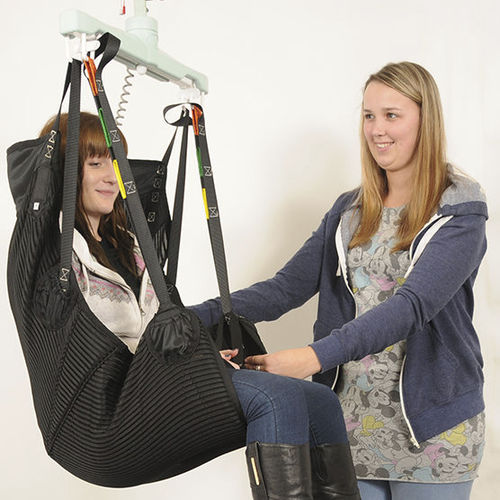 Patient lift sling Glove™ Airflow Care & Independence leg / with head support