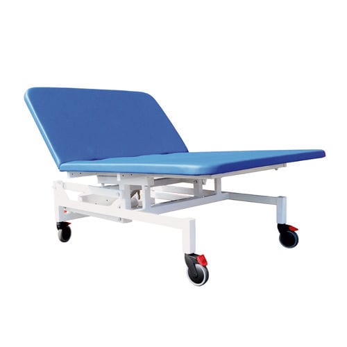 Manual treatment table - Care & Independence - height-adjustable / with adjustable backrest / on casters