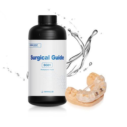 Resin dental material - SG01 - Shining 3D - for 3D printing / transparent / biocompatible