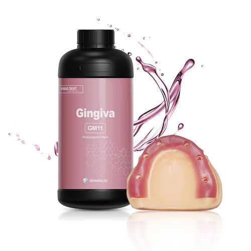 Resin dental material - GM11 - Shining 3D - for 3D printing / gingival / transparent