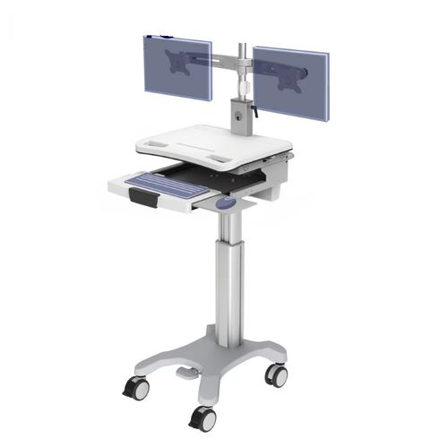 Tablet PC computer cart - BA-003DF - Rollsys - for panel PC / height-adjustable / modular
