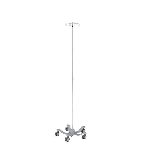 IV pole on casters - IVS5-001 - Rollsys - 4-hook / telescopic / height-adjustable