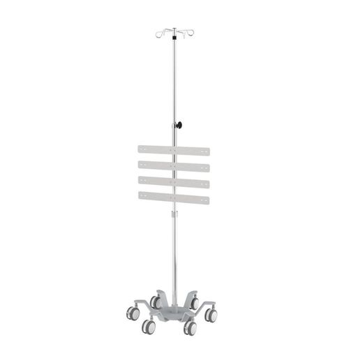 IV pole on casters - IVS6-003 - Rollsys - 4-hook / telescopic / with infusion pump bracket
