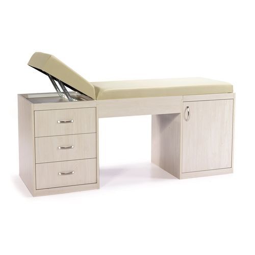 General examination couch - P-MM-006 - PROMEK - adult / with storage unit / 2-section