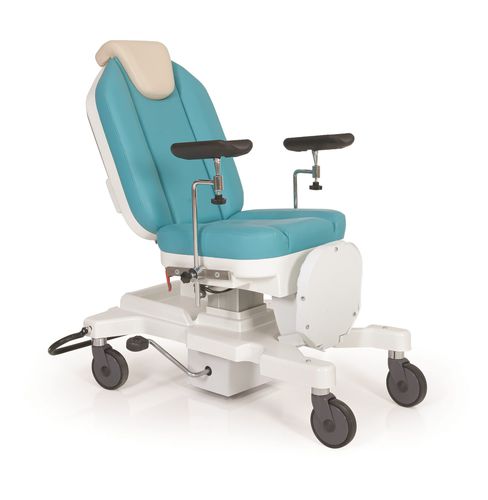 Hydraulic blood donor chair - P-KL-002 - PROMEK - 2-section / on casters / Trendelenburg