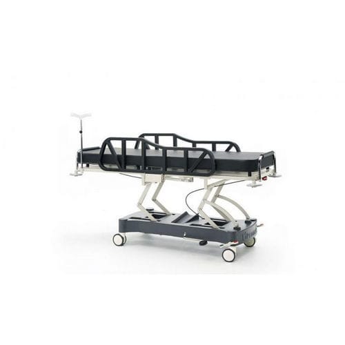 Transport stretcher trolley - P-SD-011 - PROMEK - hydraulic / height-adjustable / with adjustable backrest