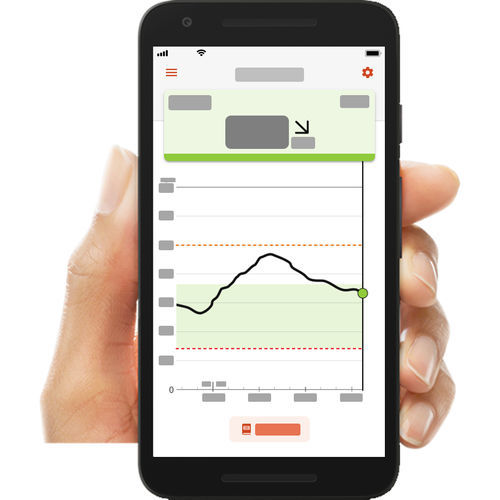 Diabetes management mobile application - LibreLinkUp - Abbott Diabetes Care - alert management / patient data management / sharing