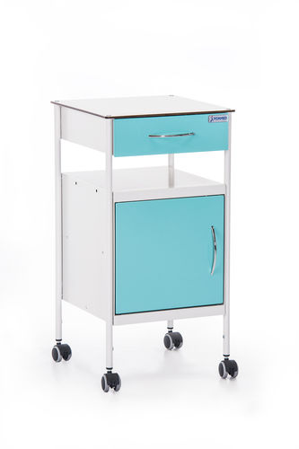 Bedside cabinet on casters - KIWI - Formed - with drawers