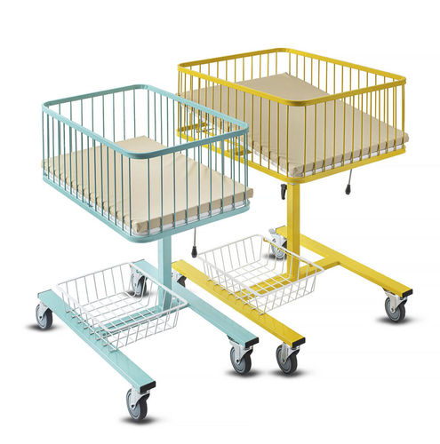 Twin hospital bassinet - MINI  - Alfamedic - on casters / height-adjustable / tilting