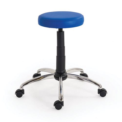 Healthcare facility stool - 161201 series - Fisiotech - rotating / on casters / saddle seat